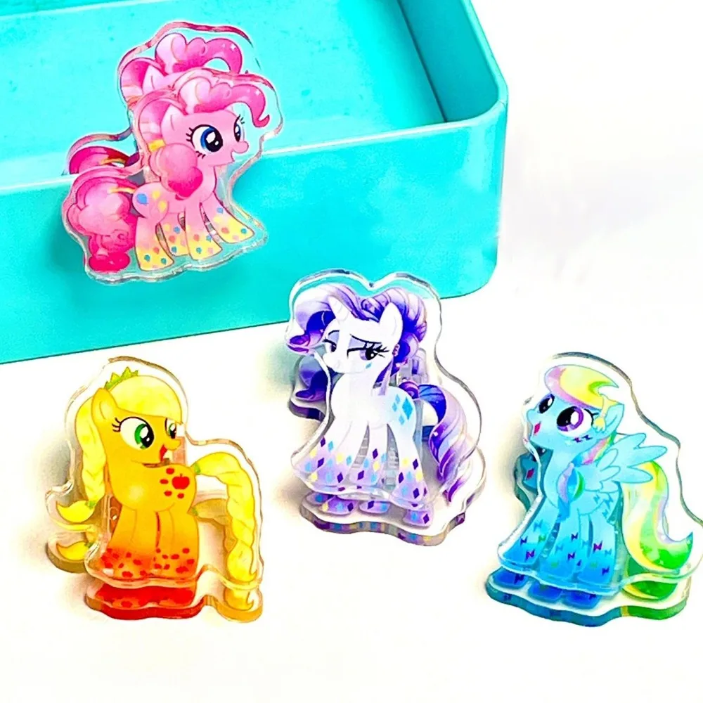 Anime Cartoon mein kleines Pony Pinkie Pie Flatter shy Twilight funkeln Acryl Büroklammer Student Test papier Note Organizer Clip