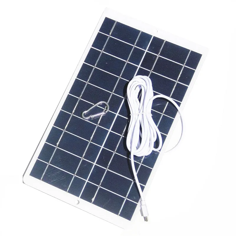 

2Pcs Small Size Portable Flexible Solar Panel 8W 5V for Cell Phone Camping Hiking Fast Charging with Type-C Port Solar Charger