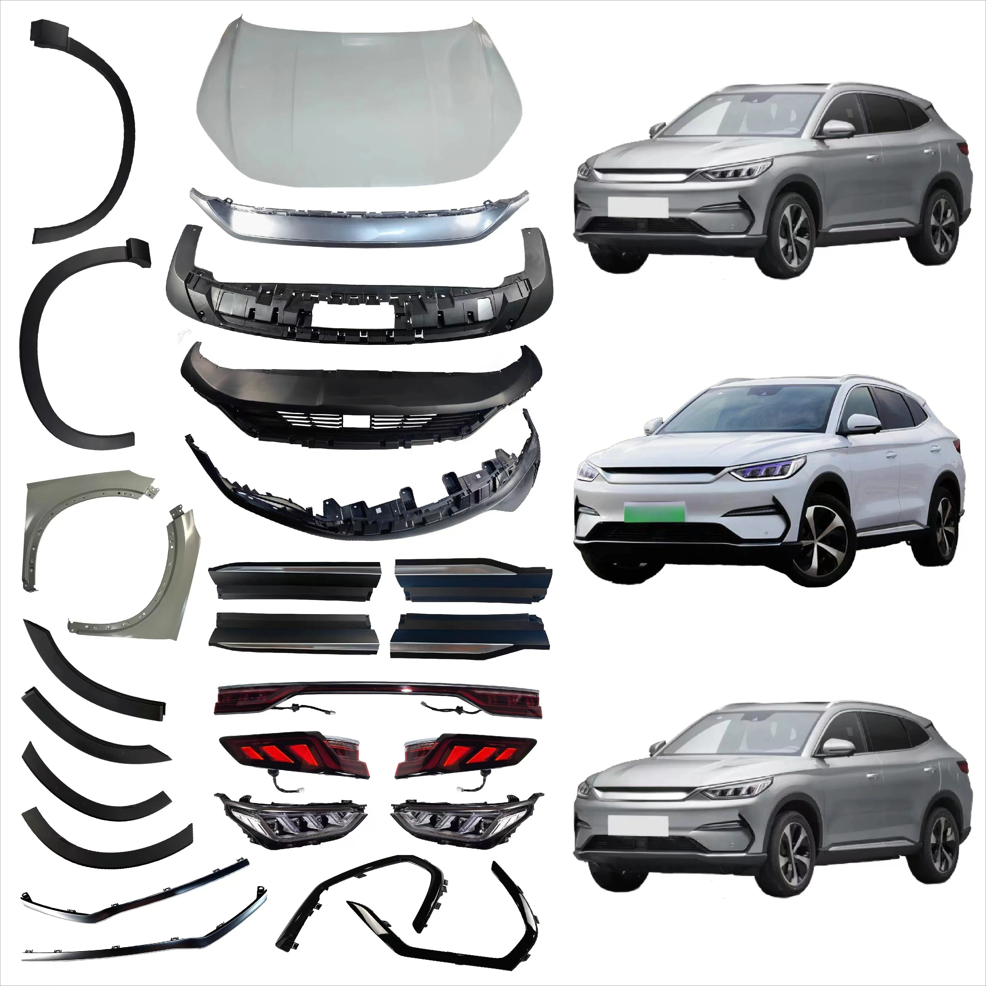 

Hot Sale Wholesale For BYD Song Plus EV Body Kit Car Auto Spare Bumper Engine Hood Fender Light Original