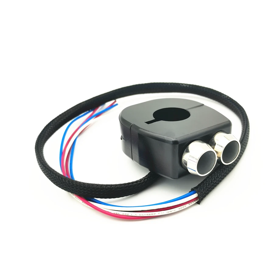 Black Self Latching Switch Motorcycle Handle Grips Reset 3 Buttons Vibration-Proof