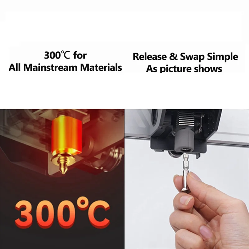 

Комбинированная насадка Kobra 3 Max Hotend для Anycubic Kobra 3 Max, аксессуары из закаленной стали 0,4 с быстрой замены