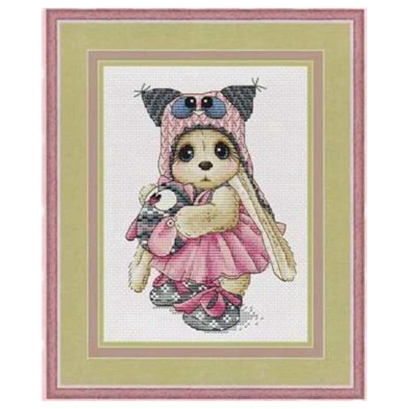 The cross-stitch set 28CT, 18CT, 14CT and 11CT can be selected as the hand-made material pack of printed fabric saga owl rabbit