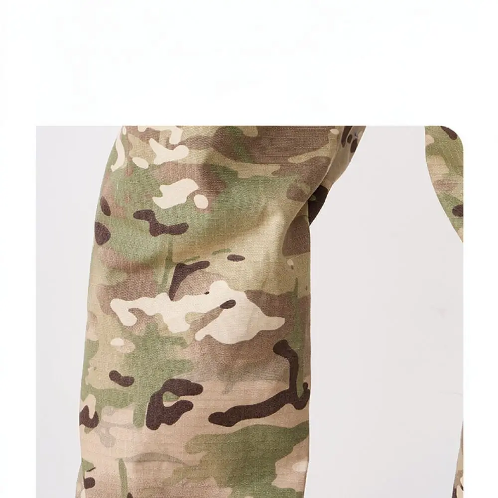 Mens Tactical Camouflage Cargo Pants Outdoor Hiking Training Breathable Water Resistant Durable Elastic Jogger Trousers