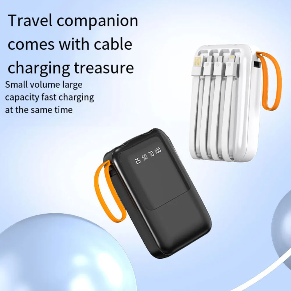 18650 Power Bank Fast Charging Powerbank Portable Battery Charger PowerBank For iPhone Xiaomi 4IN1 Mini Battery Storage Boxes