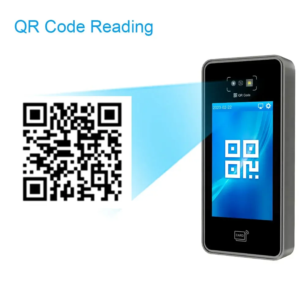 QR Code Access Control  Card Reader NFC RFID HID PROX/ICLASS Card with Wiegand USB RS485 RS232