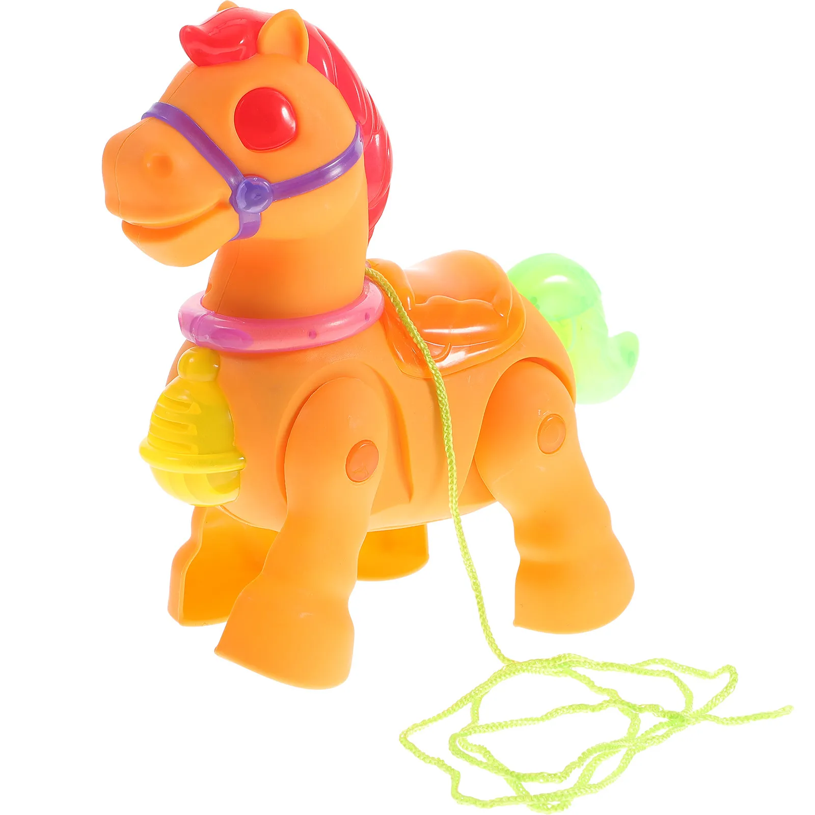 

Электрическая ходячая игрушка-лошадка для малышей 1-3 лет: развивающая, яркие цвета, музыка, световые эффекты, тренировка моторики, с поводком