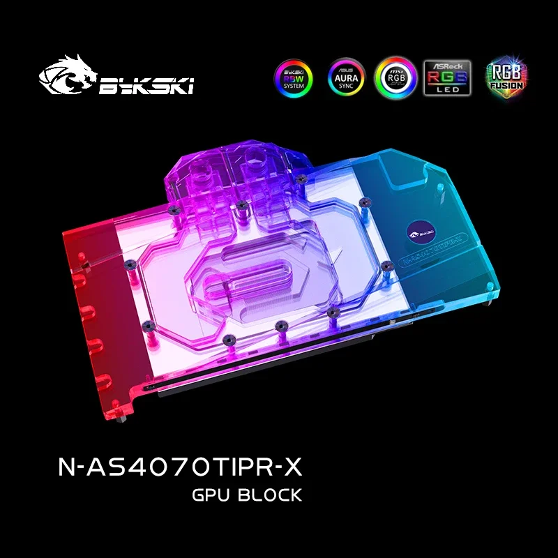 Bykski GPU Water Block For ASUS ProArt GeForce RTX 4070 Ti OC,Video Card Water Cooler Custom,PC Cooling Radiatior