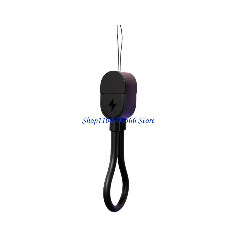 02DD Compactly Type C to Type C Keychain Cable 60W Fast Charging Wire with Lanyard for Phone 15 S24 Note 20 Phones