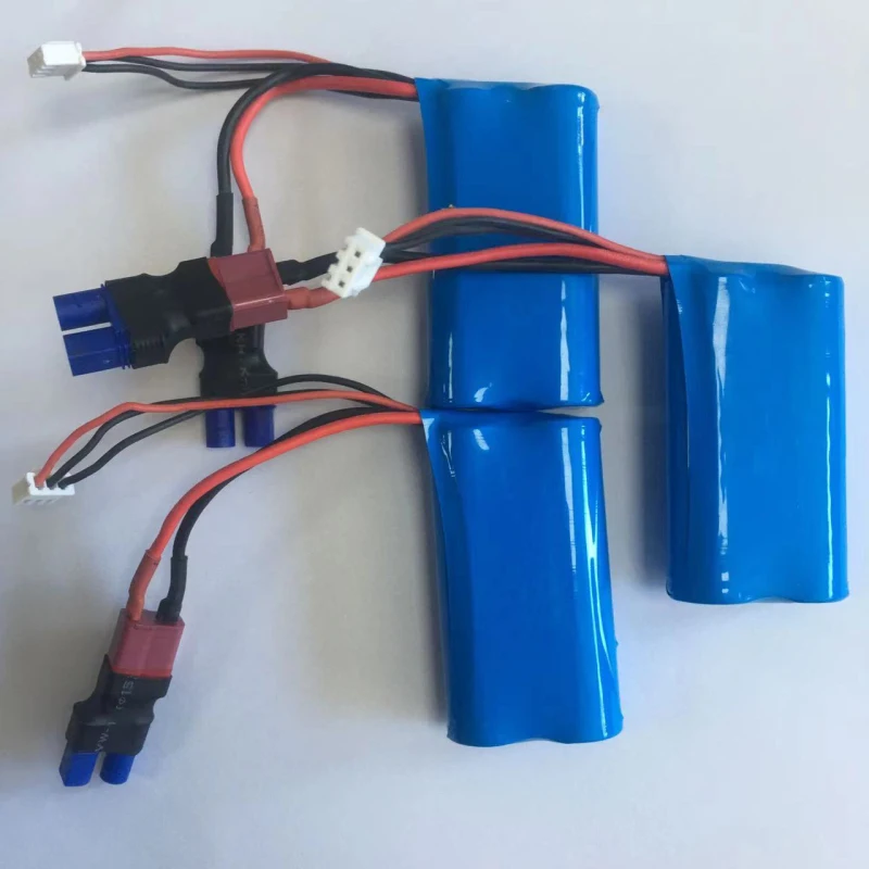 S2 S02 전기 레이싱 리모컨, RC 스피드보트 보트 예비 부품, 7.4V 2000mAh 배터리, 3 대 1 충전기 라인