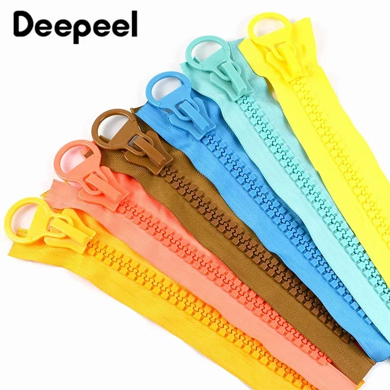 2/5/10Pcs 20# Extra Large Resin Zipper 25cm Colorful Pencil Box Decor Zip No Endless Lock Zips Repair Kit DIY Sewing Accessories