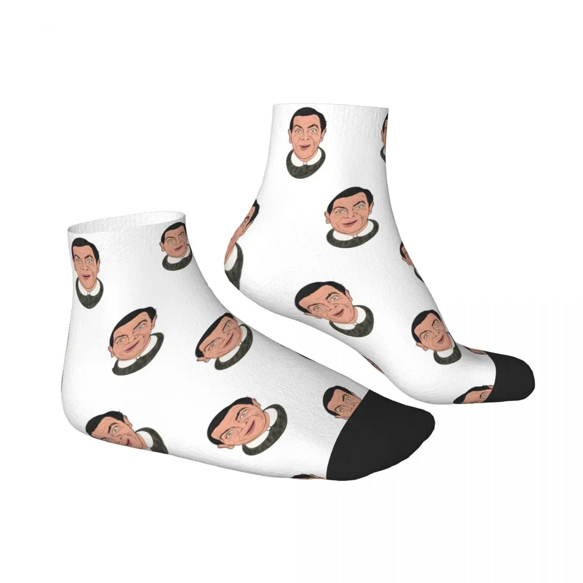 Mr Bean Poster Chaussettes pour Homme et Femme, Bas Harajuku, Toutes Saisons, Accessoires pour Cadeau d'Anniversaire, Haute Qualité