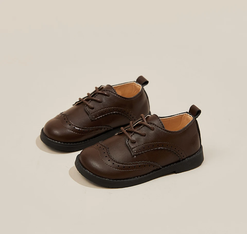 Kinder-Schuhe für Babys, Kleinkinder, Jungen und Mädchen, klassische, bequeme, formelle Schuhe für Partys, Hochzeiten und die Schule, Flats, Größe 21-30 – Detail 7