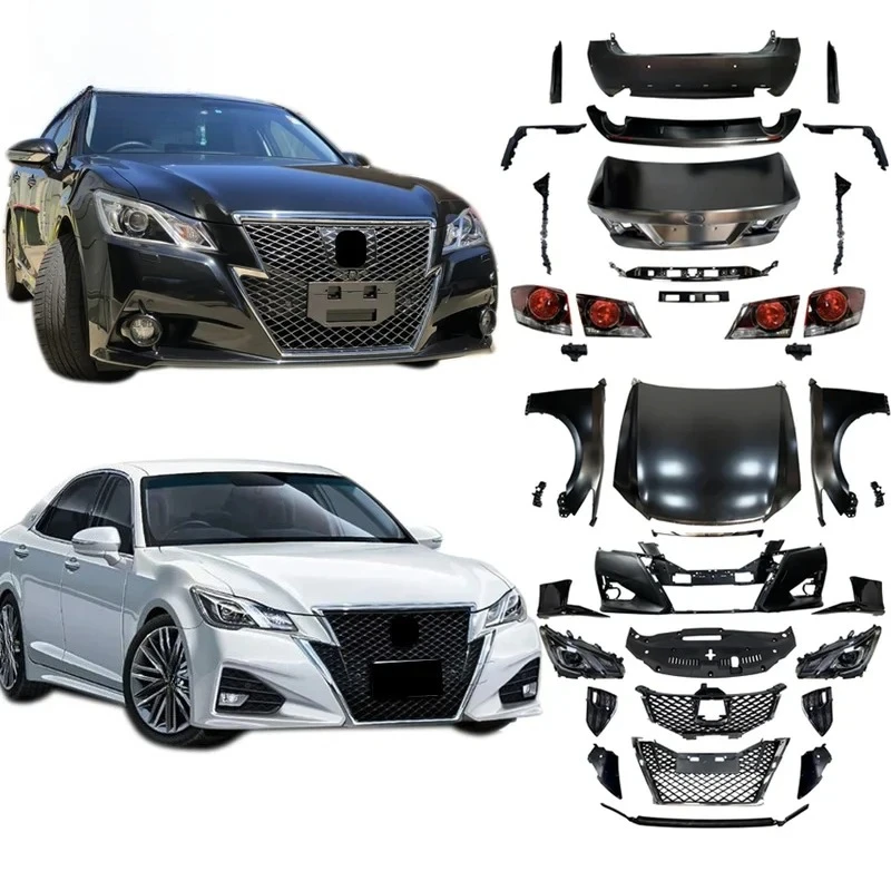 2012 -2014  CROWN to 2014-2018 CROWN GRS 214 Front Bumper Rear Bumper Hood Headlamp Taillamp Car Body Kit