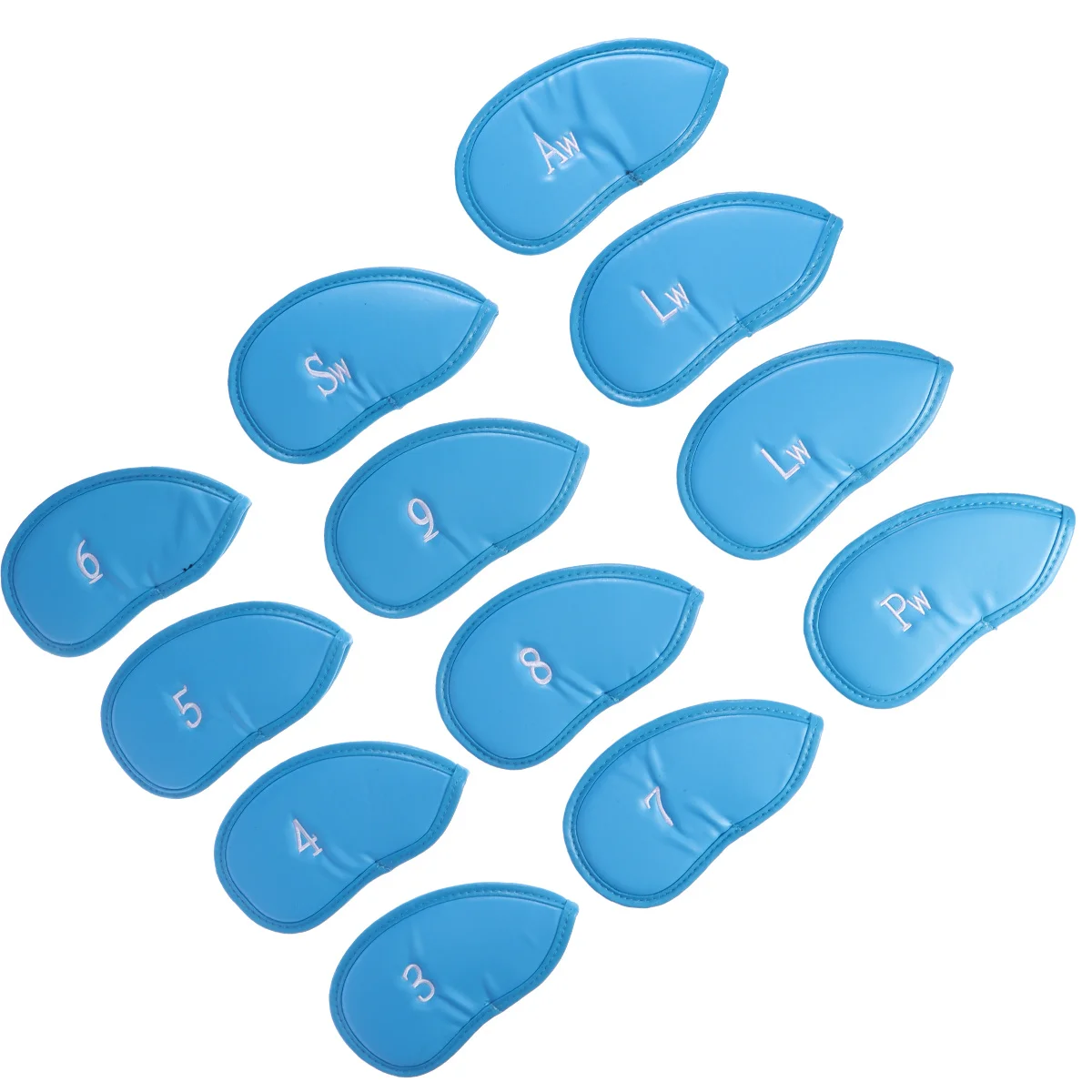 

12Pcs Golf Iron Head Covers Set Universal Club Protectors PU Anti-Damage from Clattering Labeled Numbers for Easy Id