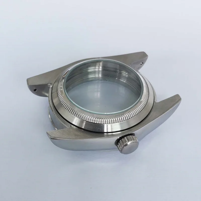 ฝาครอบด้านหลังโปร่งใส36มม.ไพลินคริสตัลสแตนเลสสตีลสองโทนนาฬิกา Diamond Bezel เหมาะกับ20มม.