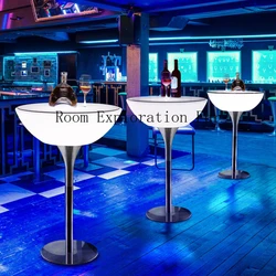 Tables de Bar Rondes Modernes pour Discothèque, Cocktail en Plein Air, Comptoir de Réception, Mobilier Commercial SR50BT