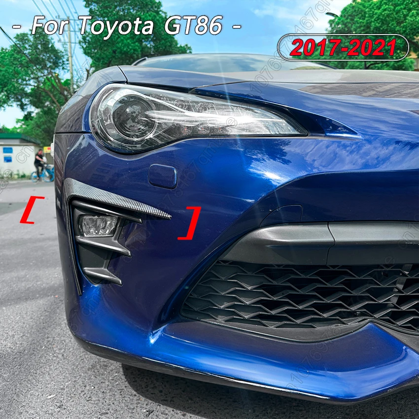 

Car Front Fog Light Frame For Toyota GT86 Facelift 2017-2020 Gloss Black Front Side Wind Knife Spoiler Modification Body Kits