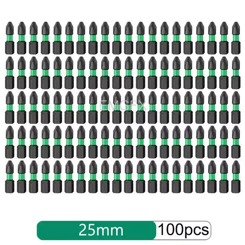 chave de fenda bits conjunto magnetico cruz impacto lote s2 liga aco alta dureza chave de fenda ferramentas manuais 25 50 mm 50 100 pecas ph2 01
