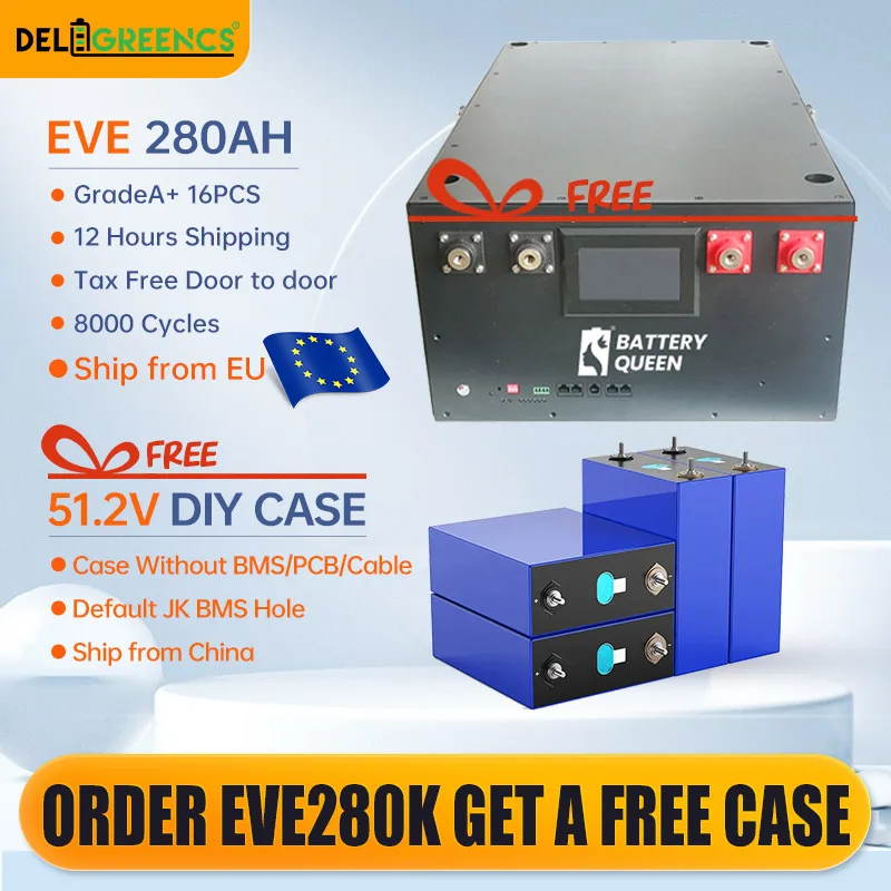 poland-48v-eve280k-grade-a-battery-gift-jk-bms-hole-lifepo4-battery-case-diy-box-without-bms-pcb-cable-ev-home-solar-tax-free