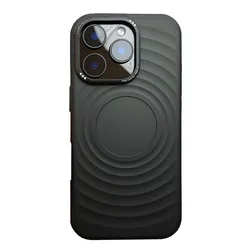 Luxury Metal Lens Water Ripple Bumper Phone Case for iPhone 16 Pro 15pro max 14 13 Matte Translucent Skin Feel Hard Back Cover