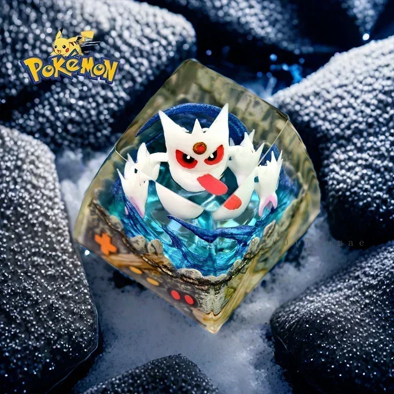 Pokemon Anime Character Mudkip Resin Keycaps Micro Landscape Handmade Customized Personalized Gifts Mechanical Keyboard Keycaps