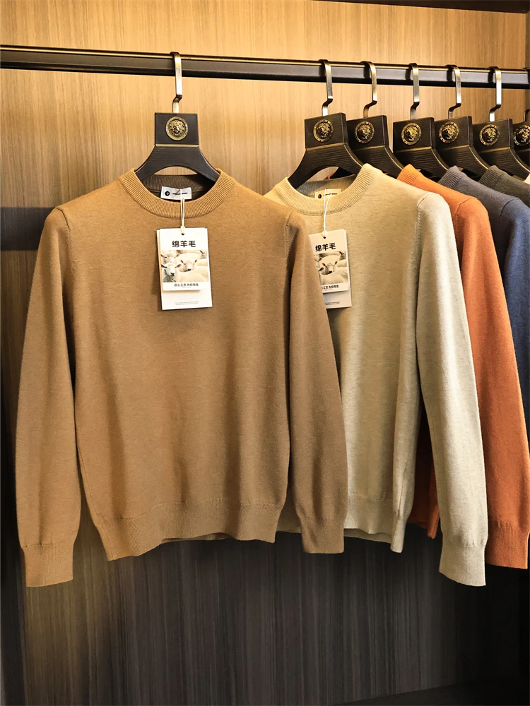 

Fashionable Urban Men's Knitwear round Neck Wool Blend Casual Inner Wear Basic Versatile Autumn Winter Color Neckline