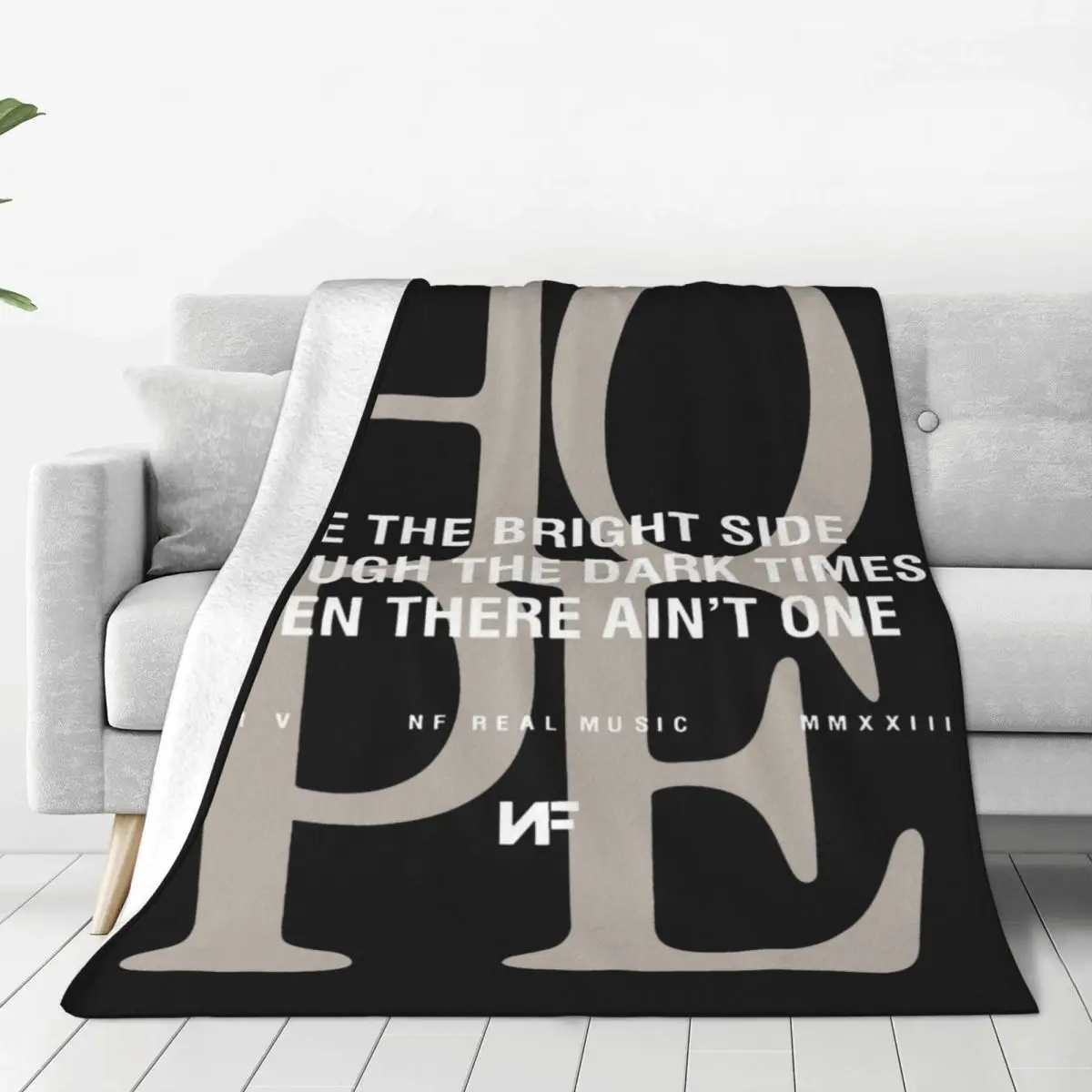 NF Hope Music Album Tour 2024 Blankets Flannel Print Cozy Lightweight Throw Blankets for Bed Car Rug Piece