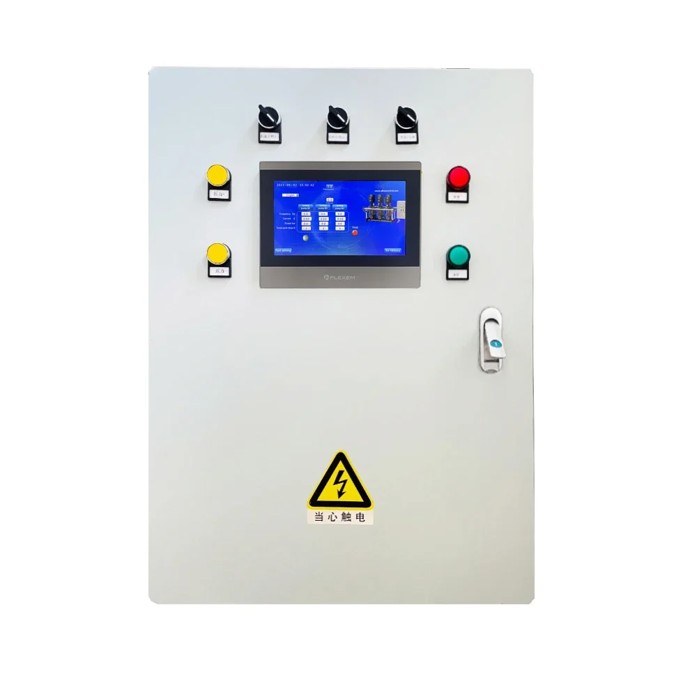 

20kw 75KW manual auto vfd motor controller generator industry plc control panel with lcd touch screen