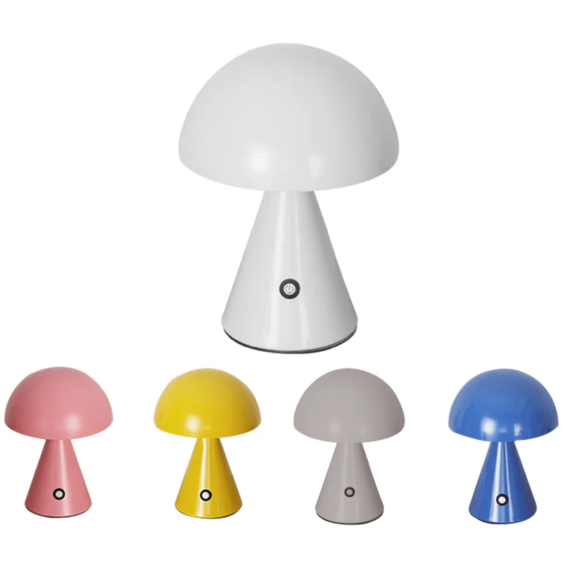 

LED Mushroom Table Lamp Glass Table Lamp Bedroom Bedside Study Reading Led Night Light Home Decor Atmosphere Stained Desk Lamp