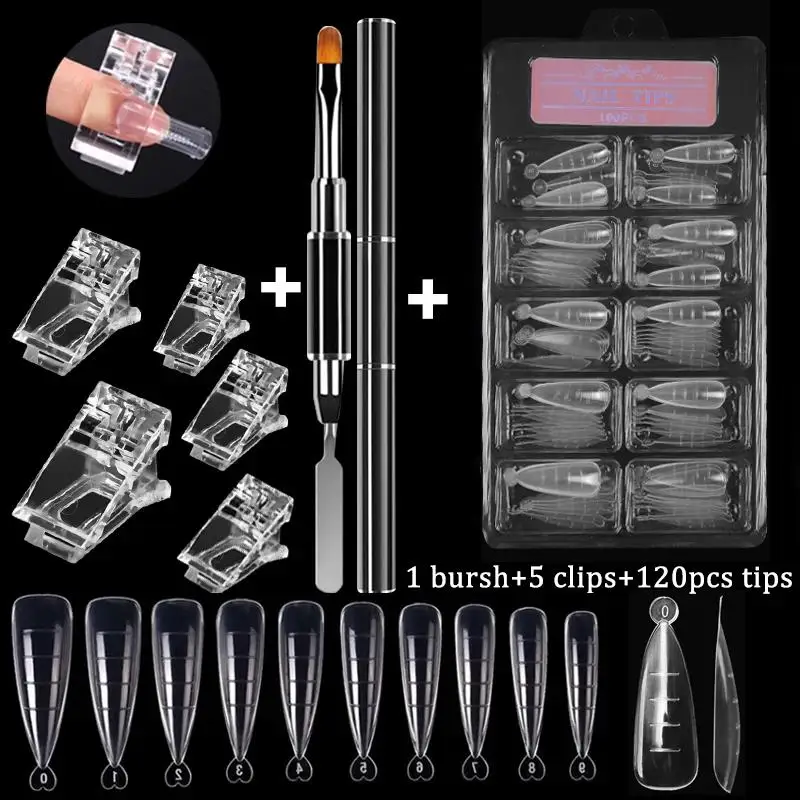 

100Pcs/Box Nail Tips Full Set Acrylic Fake Finger UV Gel Polish Quick False Nails Tip Manicure Tools Nail Art DIY Tools Kit 2028