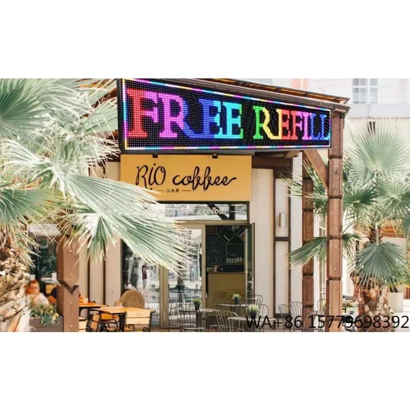P10 Outdoor LED Electronic Advertising Display - Single/Dual/Full-Color Scrolling Electronic Strip Screen