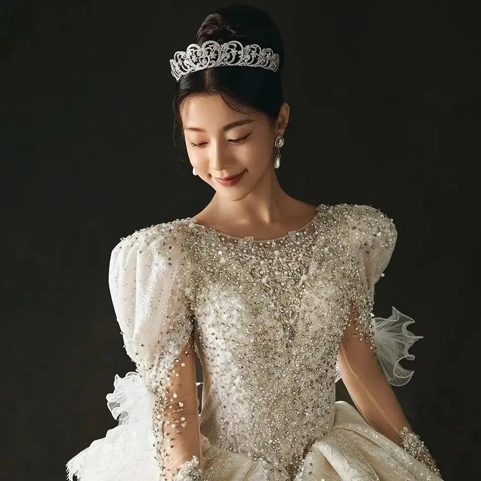 

Корона с цирконами в стиле принцессы Дианы, европейско-американский королевский свадебный аксессуар, для торжественных мероприятий, в стиле принцессы