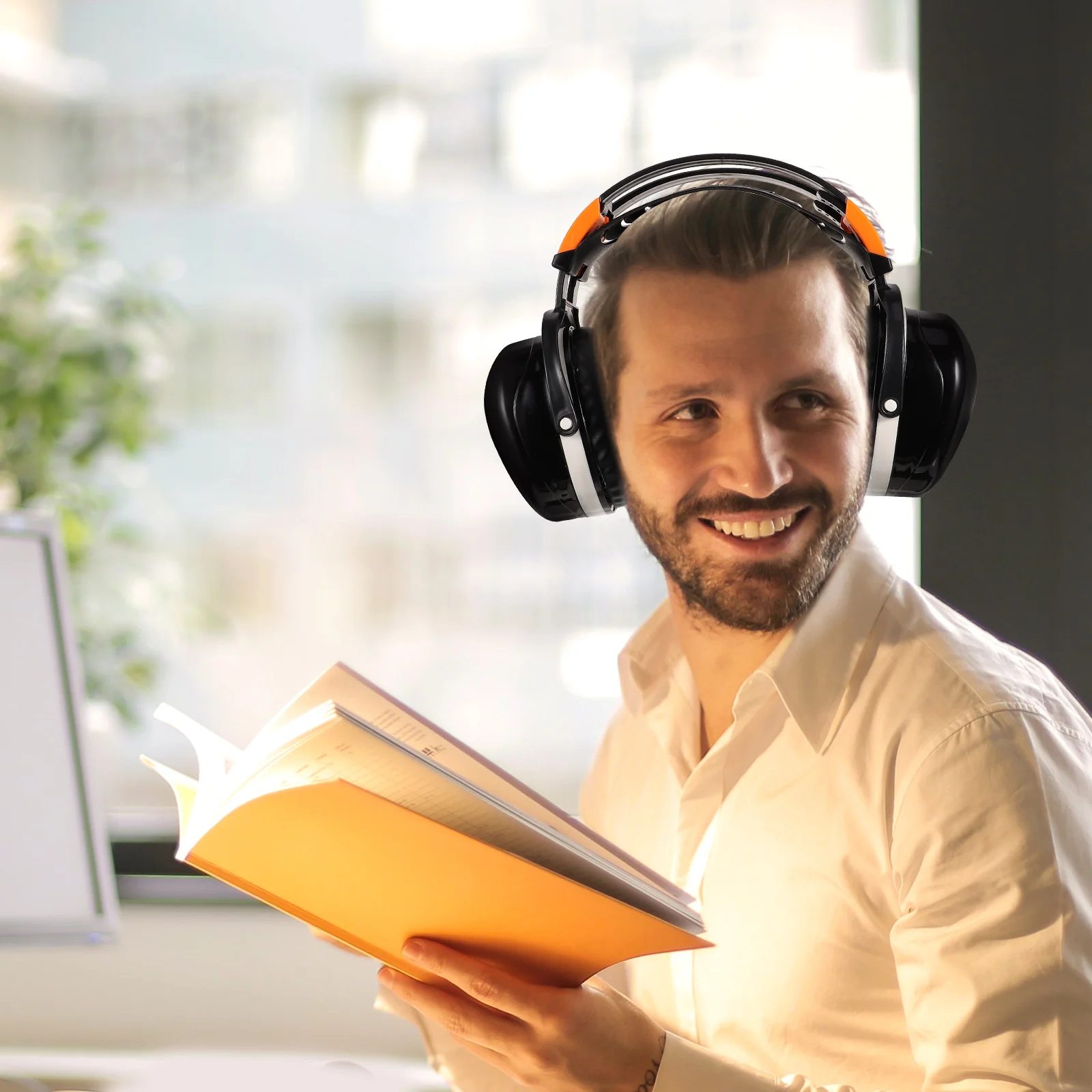 Fones de ouvido fone de ouvido plugues à prova de som ajustar isolamento de ruído trabalho correndo fones de ouvido