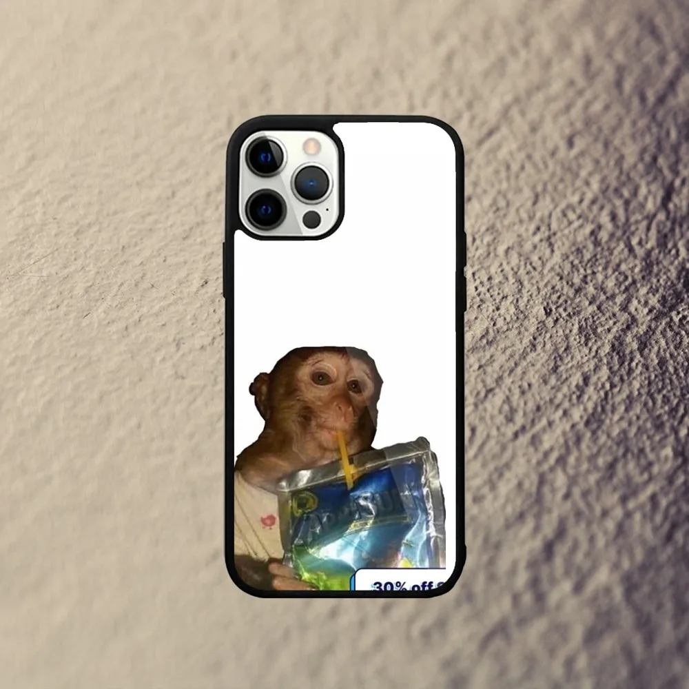 Monkey Sipping Capri Meme Funda  Phone Case For iPhone 15,14,13,12,11,Plus,Pro,Max Mini Magsafe Magnetic Wireless Charging