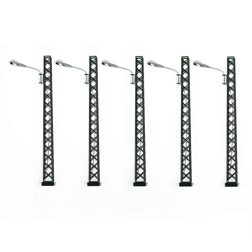 Model Railway Lights Lamp Scale: 1: 87 3V DC Or AC 5Pieces Gauge H0 Light Lattice Mast Light High Quality Brand New