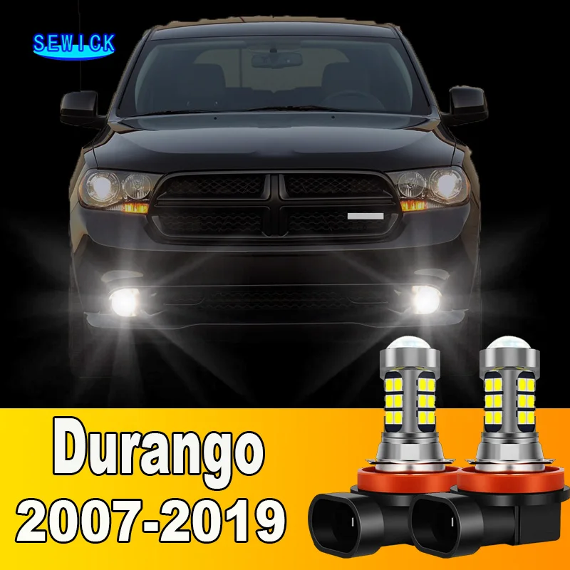 2pcs LED Front Fog Light Bulb Accessories For Dodge Durango 2007 2008 2009 2010 2011 2012 2013 2014 2015 2016 2017 2018 2019