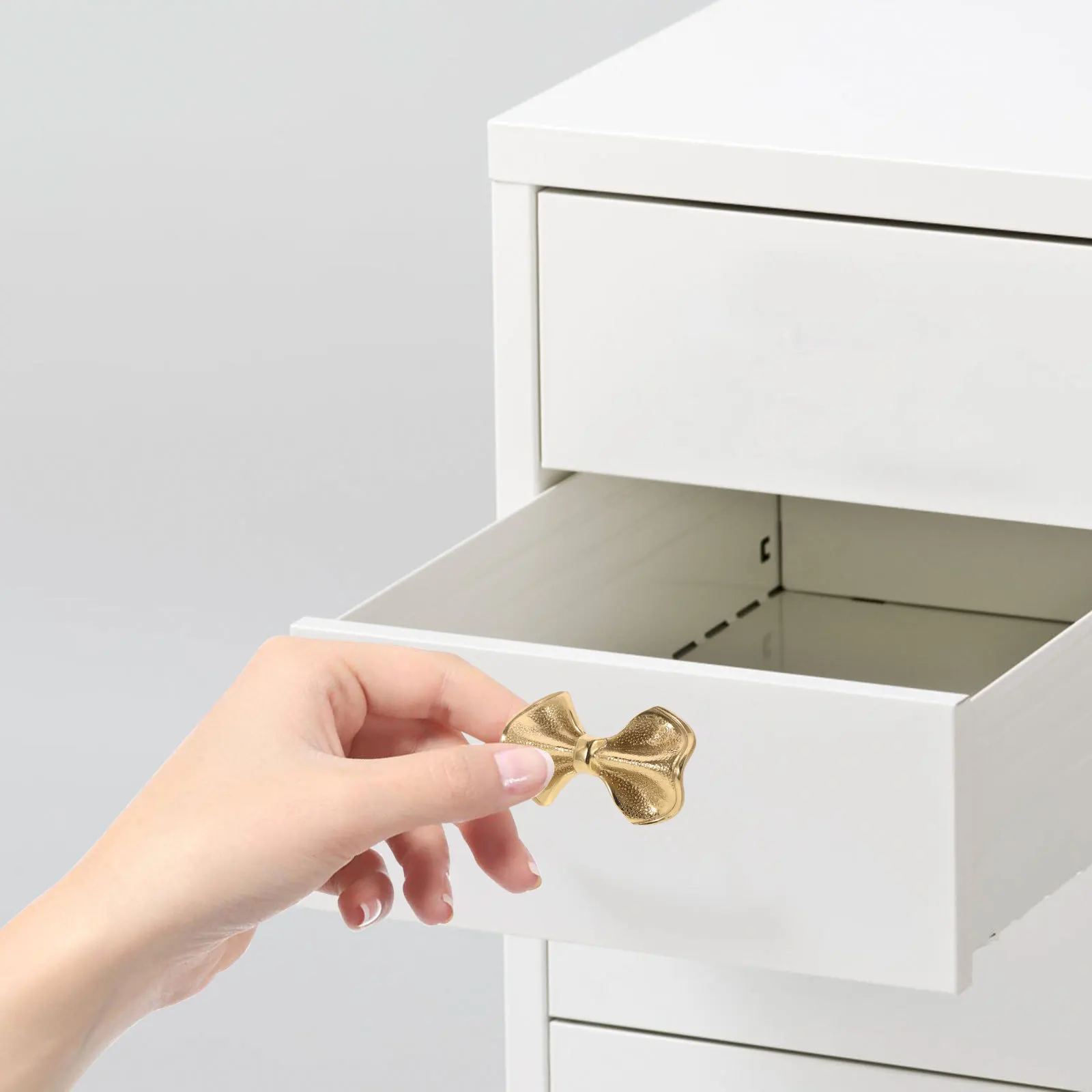 

1Set Bow Shaped Cabinet Knob Premium Brass Handle for Dresser Drawer Decorative Door Pull Furniture Hardware Stylish Upgrade