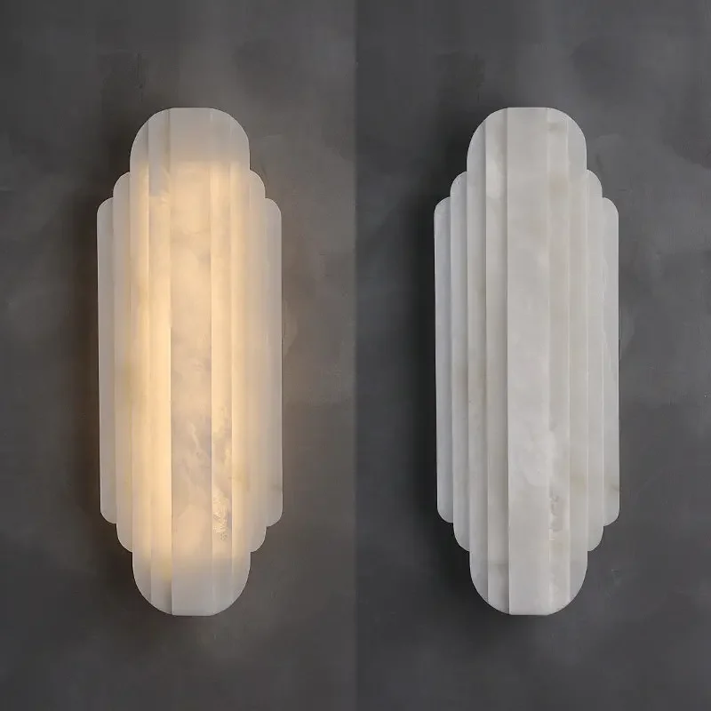 Spanish Marble Wall Lamp Modern Light Luxury Simple Designer Light Entrance Living Room Background Bedside Decoration Lamp