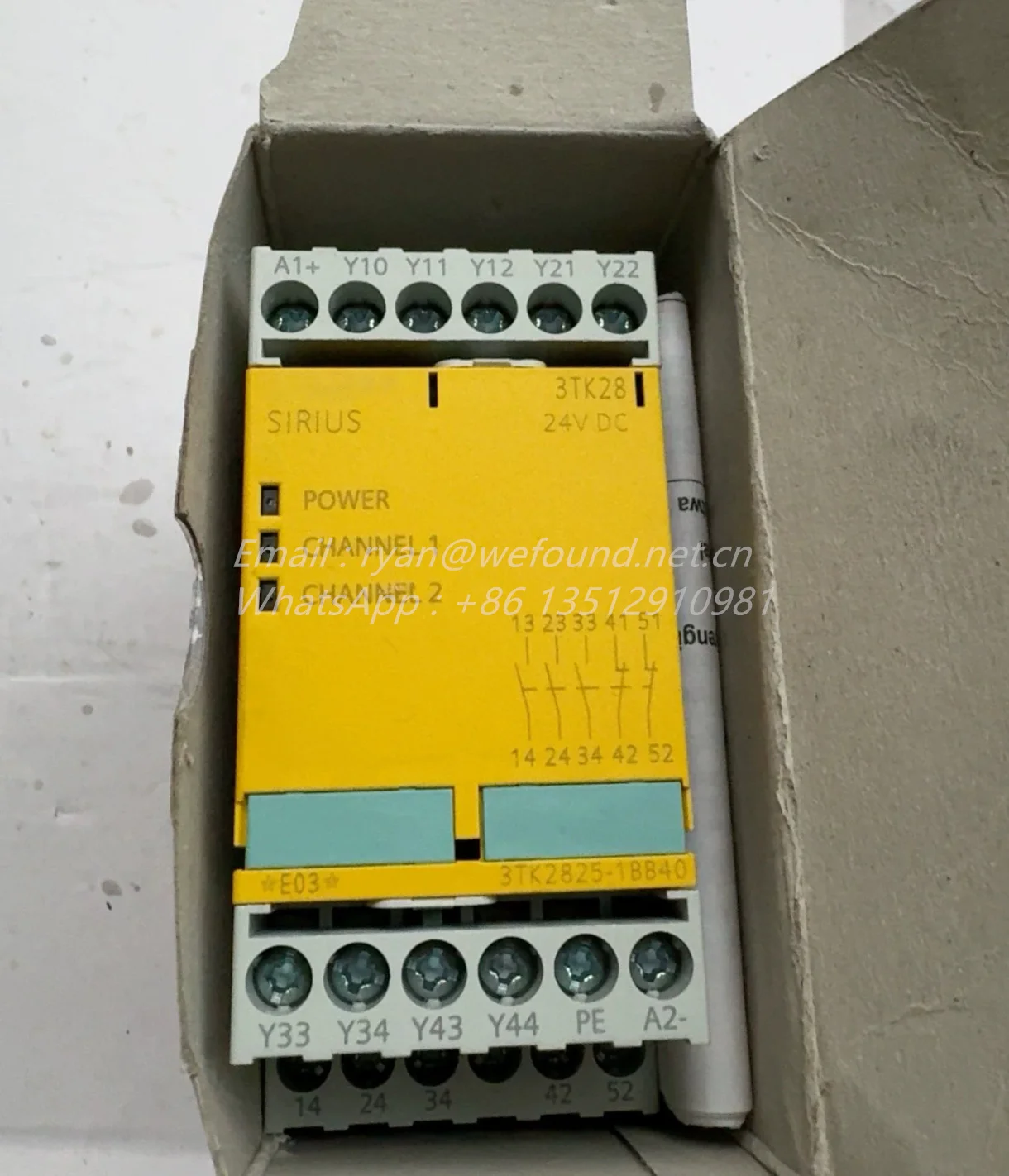 

3TK2825-1BB40 for SIEMENS SIRIUS safety relay, successor is 3SK1111-1AB30