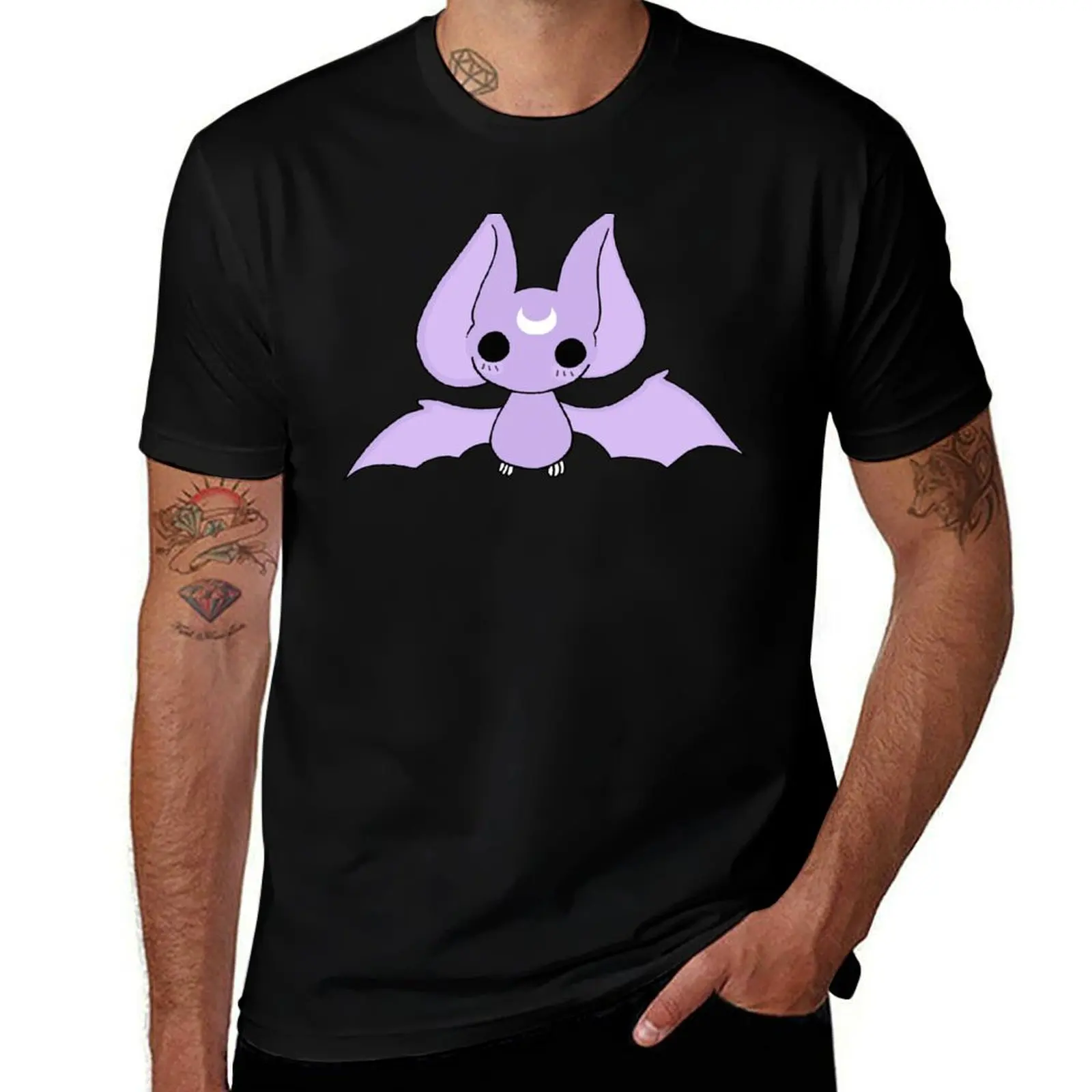 Pastel Batty T-Shirt Casual All Match Short Sleeve T-Shirt