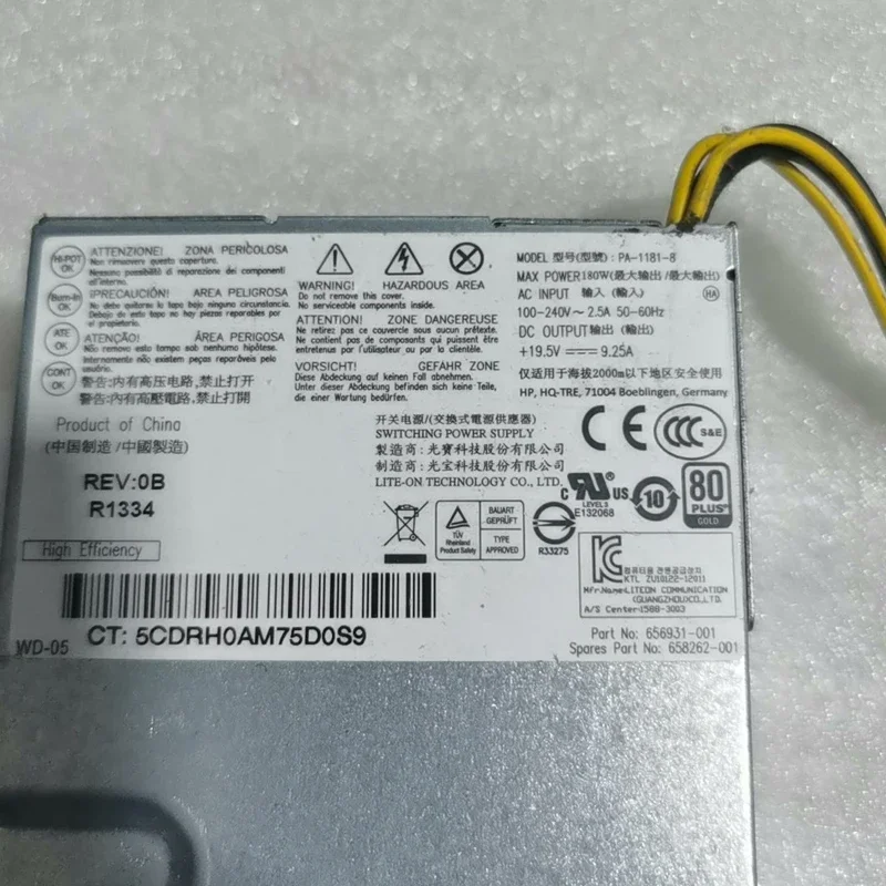 

New For HP PA-1181-8 656931-001 658262-001 Pro 6300 All-in-One AIO 180W 6-Pin Power Supply High Quality