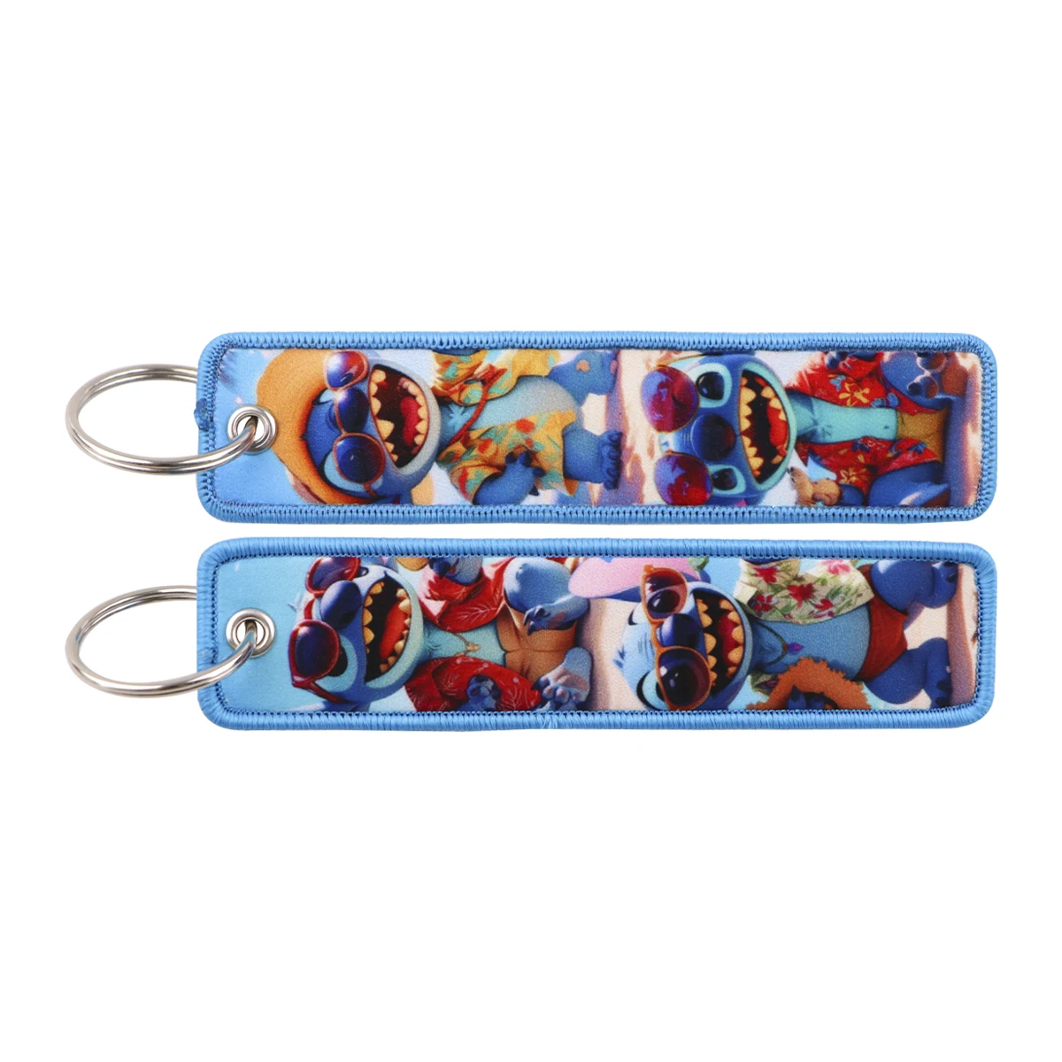 Porte-clés de figurines mignonnes pour voitures, porte-clés de sac à dos, porte-clés de broderie de mode, accessoires d'étiquette de jet, 1PC