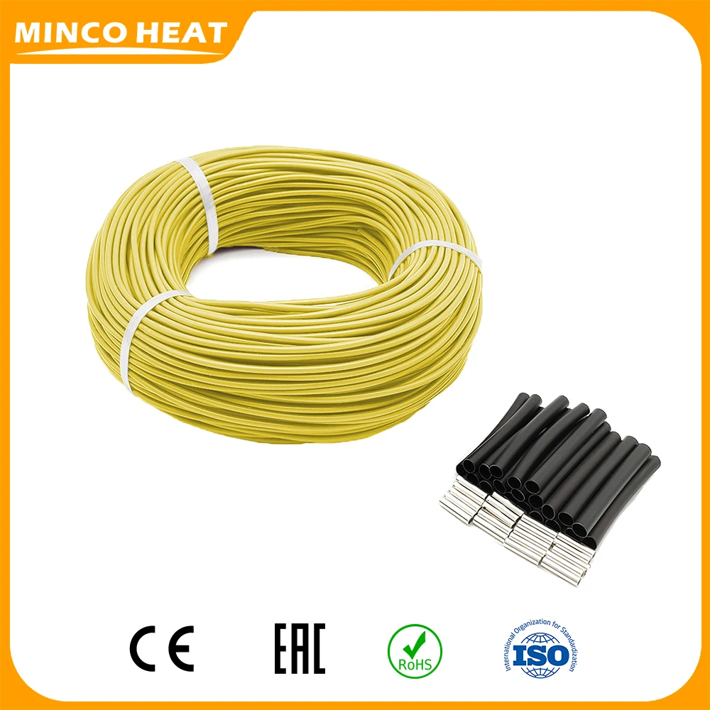 

Minco Heat Underfloor Heating Cable 12K 33ohm Infrared Carbon Fiber Wire Electric with Tuya Smart WiFi 16A Thermostat