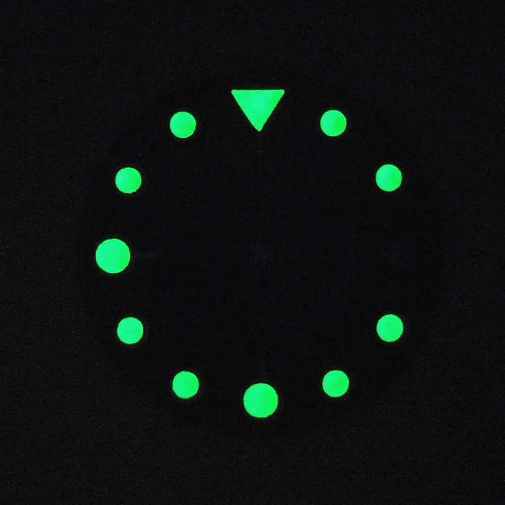 Quadrante dell'orologio da 28.5mm LOGO personalizzato stampato al Laser nome/Logo quadrante luminoso fai da te NH35 quadrante dell'orologio cassa NH35 adatto per movimenti NH35/36