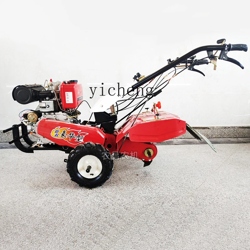 ZF air-cooled diesel soil trencher, weeding and micro-tillage, small agricultural multi-functional tillage machine