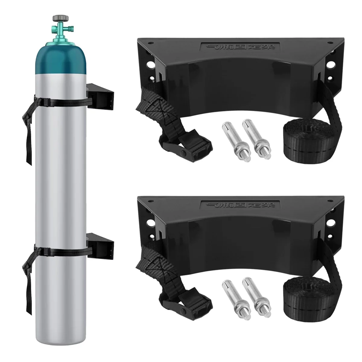 

ABNJ Propane Tank Holder Gas Cylinder Wall Mounted Bracket Gas Cylinder Holder Propane Tank Mount Holder with Screws 3Set