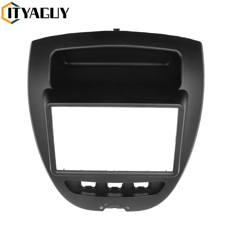 Doppel 2 Din Autoradio Rahmen für Toyota Aygo Citroen C1 Peugeot 2005 2014-2018 Blende Dash Kit DVD