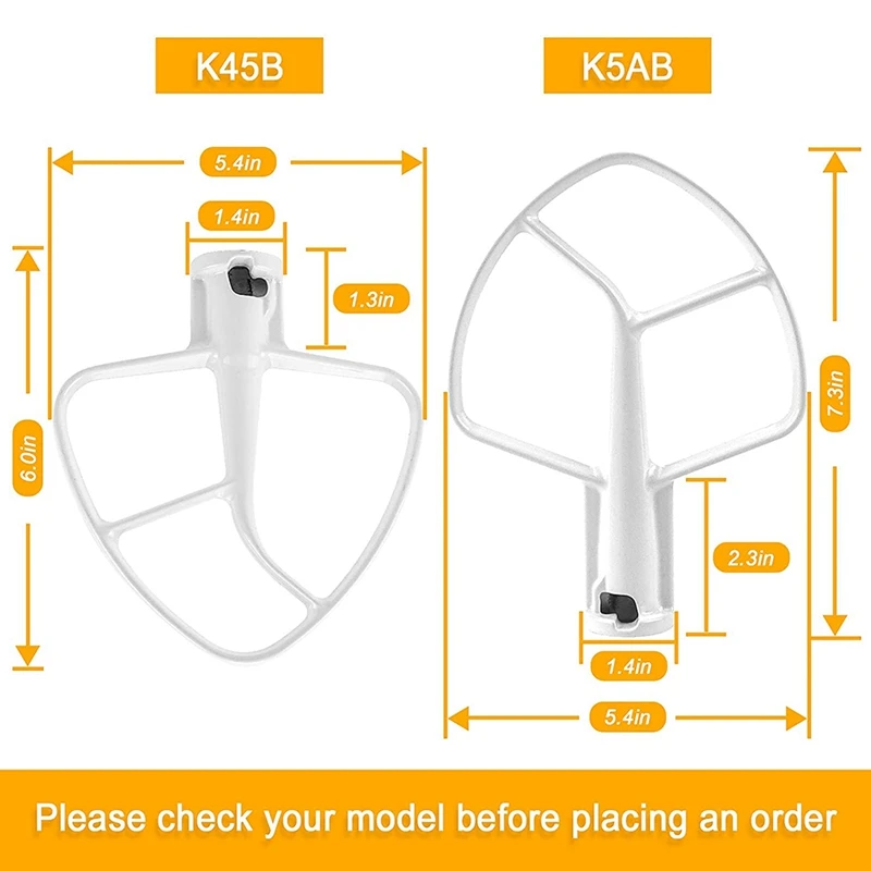 K5AB K5SS 5 QT Kitchen Mixer Aid Coated Flat Beater Mixing Head Replacement For W10807813 9707670 Kitchenaid Accessories