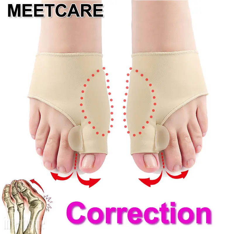 Hallux Valgus Toe Separator Silicone Bunion Corrector Orthotics Bone Thumb Adjust Gel Relieve Foot Pain Orthopedic Pedicure Sock