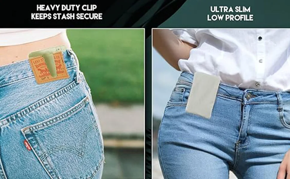 Travel Security Money Bag RFID Blocking Card Holder Purse Hidden Clip Stash for Men Women Secret Pocket Waist Pack Mini Wallet